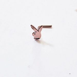20g L shape Nose ring stud 
Playboy bunny